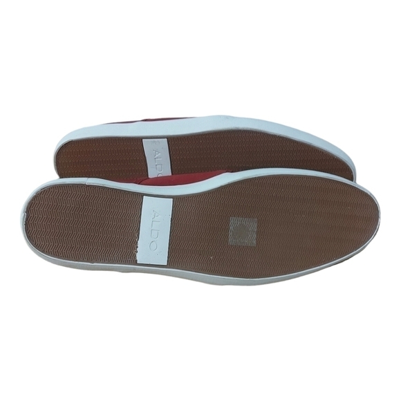 Aldo Men's Red Leather Casual Shoes Size 12 - Picture 5 of 8